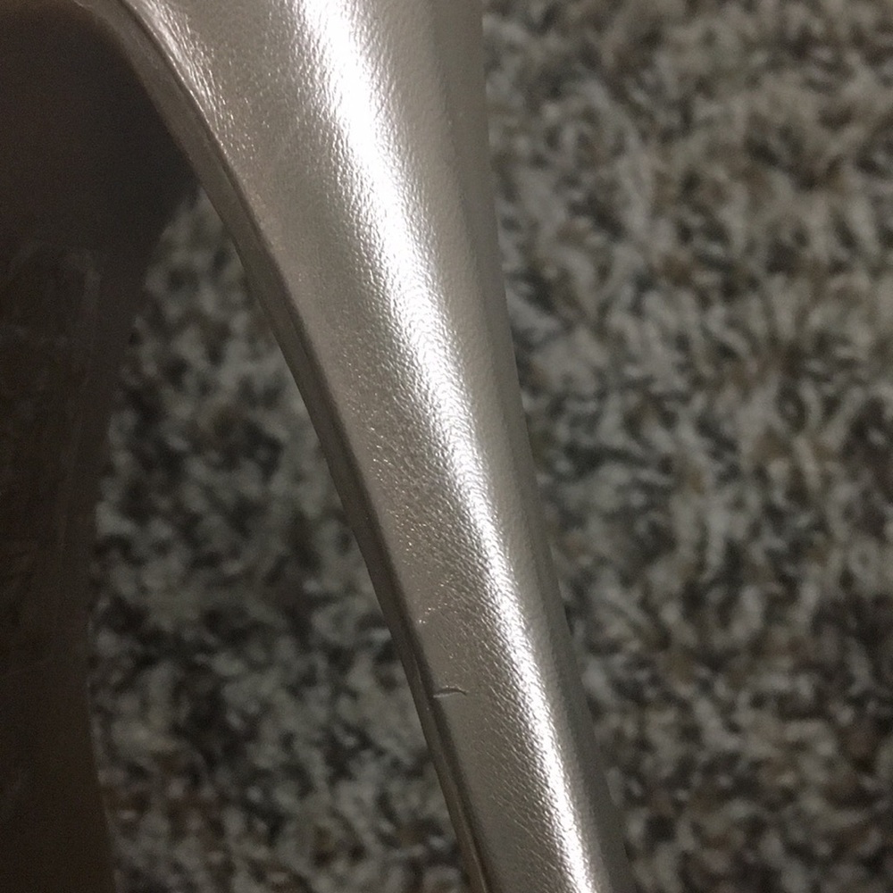 Michaelangelo Sparkly Gold Heels peep toe - Picture 9 of 10